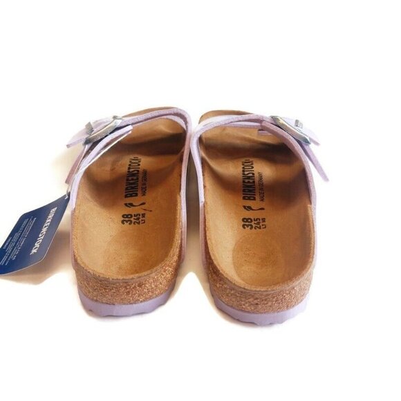 Birkenstock Arizona Birko-Flor Sandals Womens Size 7-7.5 NARROW Fit Purple Fog - Picture 7 of 9